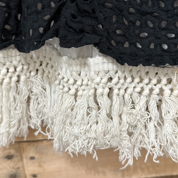 SAS Women’s Black Embroidered Sheath Skirt with Knotted Knit Detailing - Picture 3 of 4